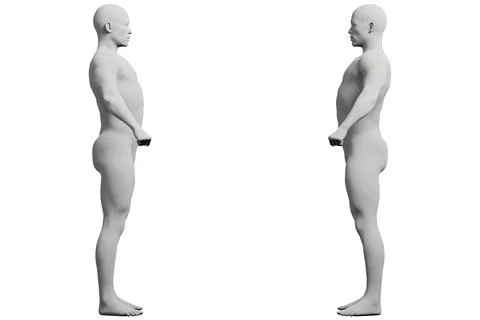 Mannequin figure standing side view Stock Illustration