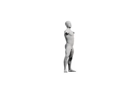 Mannequin figure standing in studio Stock Illustration