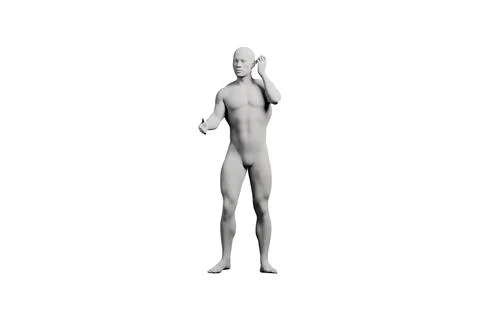 Mannequin figure standing in studio Stock Illustration