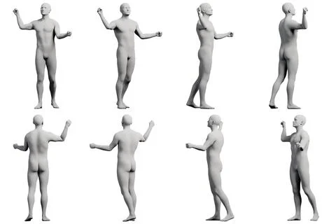 Mannequin figure standing in studio Stock Illustration
