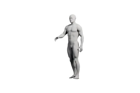 Mannequin figure standing in white studio Illustrazione stock