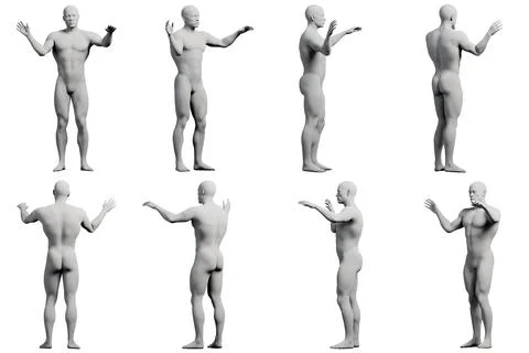 Mannequin figure in studio grid Stock Illustration