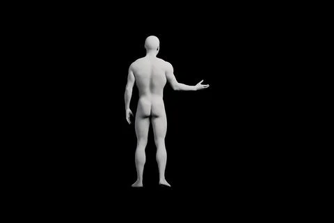 Mannequin gesturing in black studio 스톡 일러스트