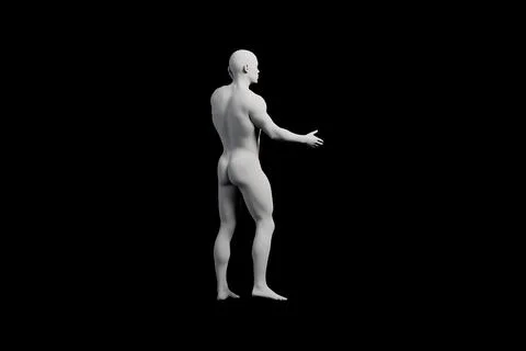 Mannequin gesturing confidently in black studio Stock Illustration
