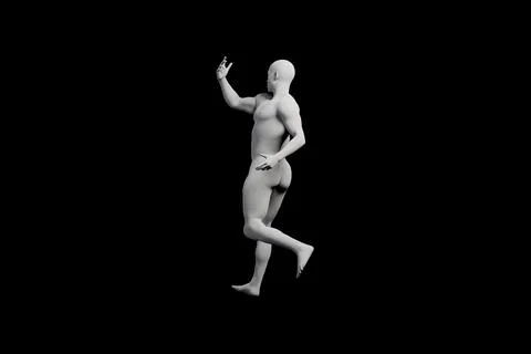 Mannequin gesturing confidently in studio Stock Illustration