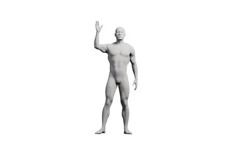 Mannequin gesturing confidently in studio Stock Illustration