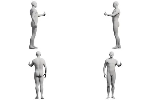 Mannequin gesturing confidently in studio Stock Illustration