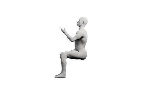 Mannequin gesturing confidently in a white studio Stock Illustration