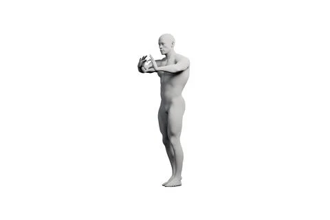 Mannequin gesturing contemplatively in white studio Stock Illustration
