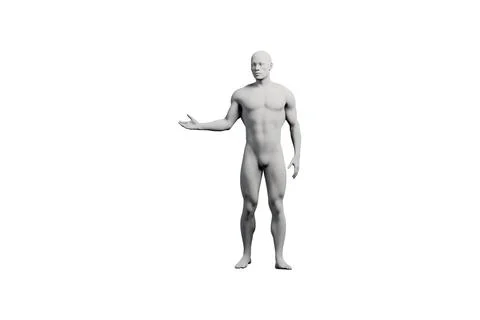 Mannequin gesturing in white studio Stock Illustration
