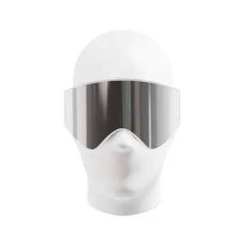 A mannequin isolated on a white background with Ski Goggles on Stock Illustration