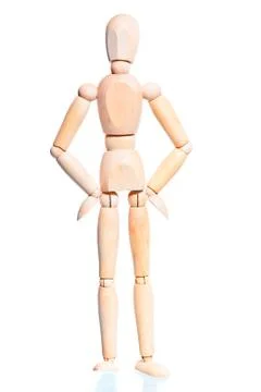 Mannequin man posing on a white background Stock Photos