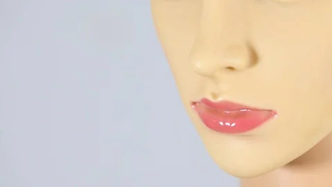 Mannequin Mouth Detail Stock Footage