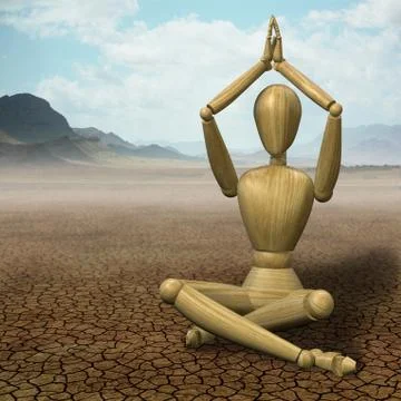 Mannequin practicing yoga Stock Illustration