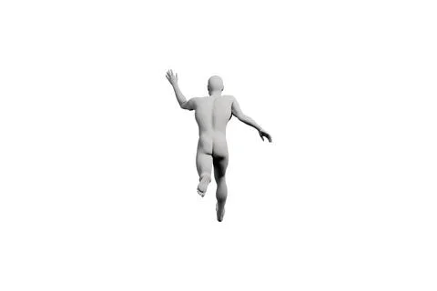 Mannequin reaching back view studio lighting Stock Illustration