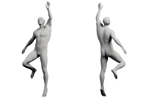 Mannequin reaching confidently in studio Stock Illustration