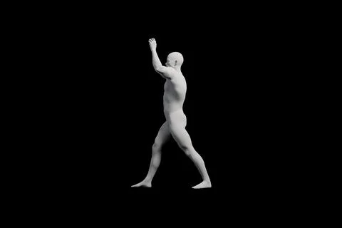 Mannequin reaching hand up confident pose Stock Illustration