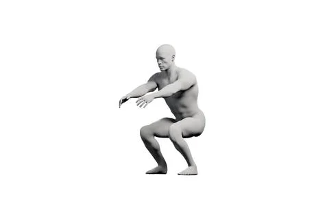 Mannequin reaching out in white studio Stock Illustration