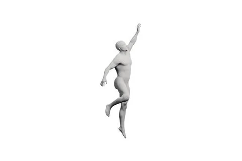 Mannequin reaching for something in white studio Stock Illustration