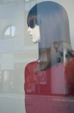 Mannequin with red pullover Stock Photos