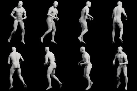 Mannequin running?????????? Stock Illustration