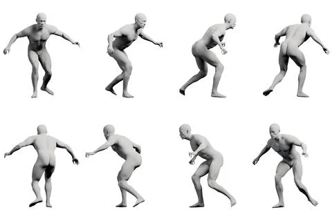 Mannequin running pose????? Stock Illustration