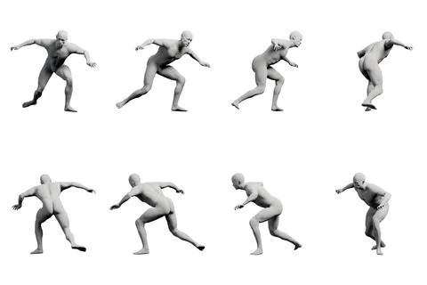 Mannequin running pose?????????? Stock Illustration