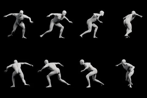 Mannequin running pose?????????? Stock Illustration