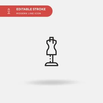 Mannequin Simple vector icon. Illustration symbol design template for web mob Stock Illustration