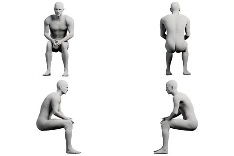 Mannequin sitting in studio grid 스톡 일러스트