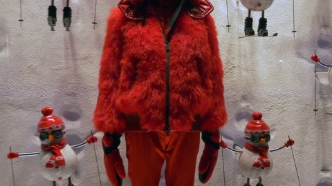 Mannequin Snowman Stock Footage 86078119