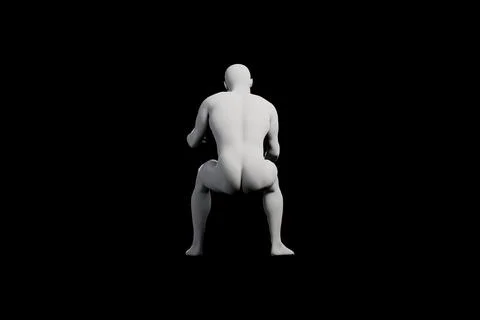 Mannequin standing back view black background Stock Illustration