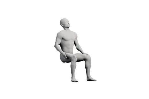 Mannequin standing front three-quarter view white background Illustrazione stock