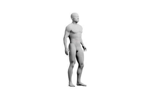 Mannequin standing front three-quarter view Stock Illustration