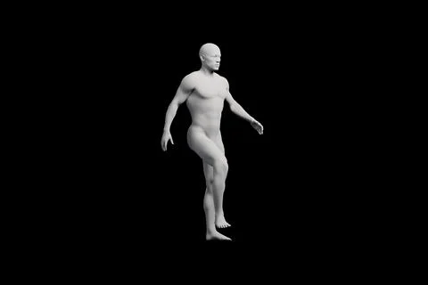 Mannequin standing front three-quarter view Illustrazione stock