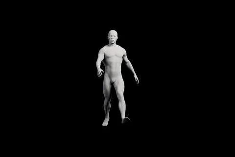 Mannequin standing front view studio lighting Stock Illustration