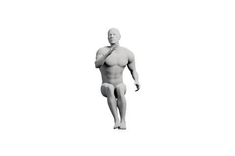 Mannequin standing front view studio Illustrazione stock