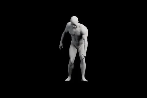 Mannequin standing front view studio lighting Stock Illustration