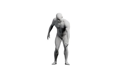 Mannequin standing front view studio lighting Stock Illustration