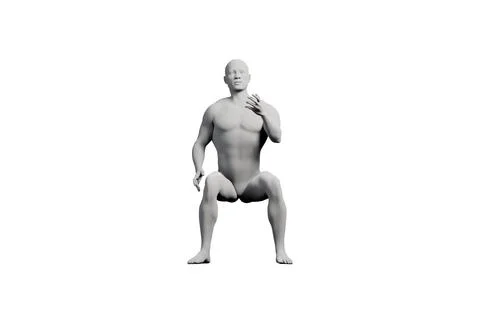 Mannequin standing front view white background Stock Illustration