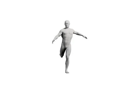 Mannequin standing front view white background Stock Illustration