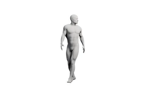 Mannequin standing in front of white background Stock Illustration