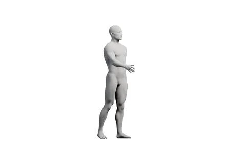 Mannequin standing left front three-quarter view Stock Illustration