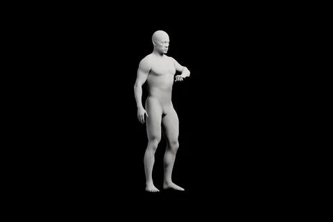 Mannequin standing left front three-quarter view Illustrazione stock