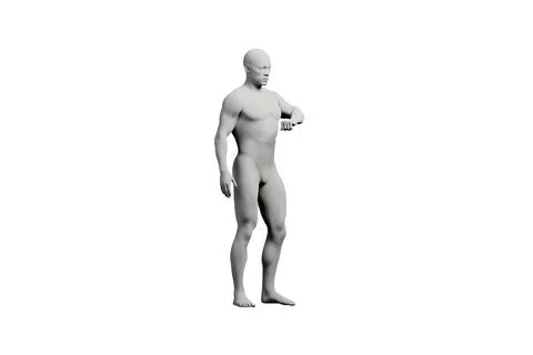 Mannequin standing left front three-quarter view Illustrazione stock