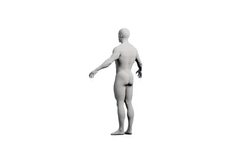 Mannequin standing side view black background Stock Illustration