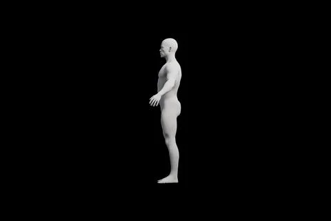 Mannequin standing side view studio lighting Stock Illustration