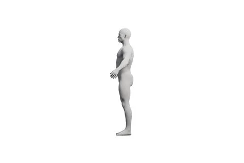 Mannequin standing side view studio lighting Stock Illustration