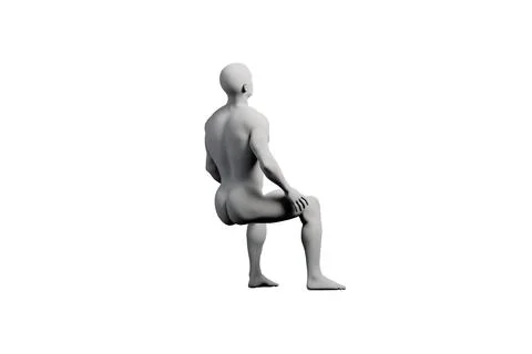 Mannequin standing side view studio lighting Stock Illustration
