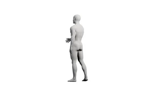 Mannequin standing side view studio lighting Stock Illustration